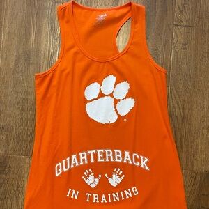 Clemson maternity tank top “Quarterback in training”